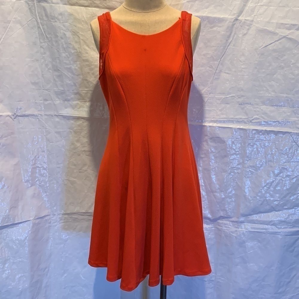 Sandra Darren sleeveless orange dress, Size 10